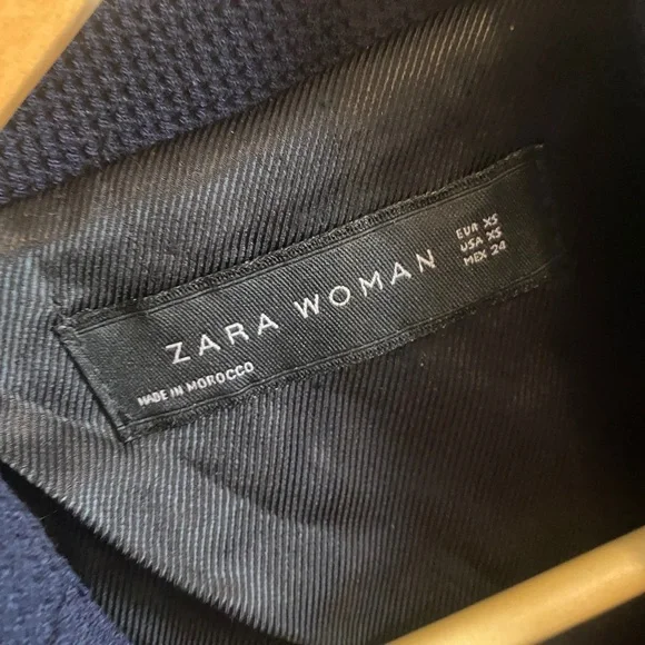 NWOT ZARA Woman Navy Blazer - Picture 5 of 12